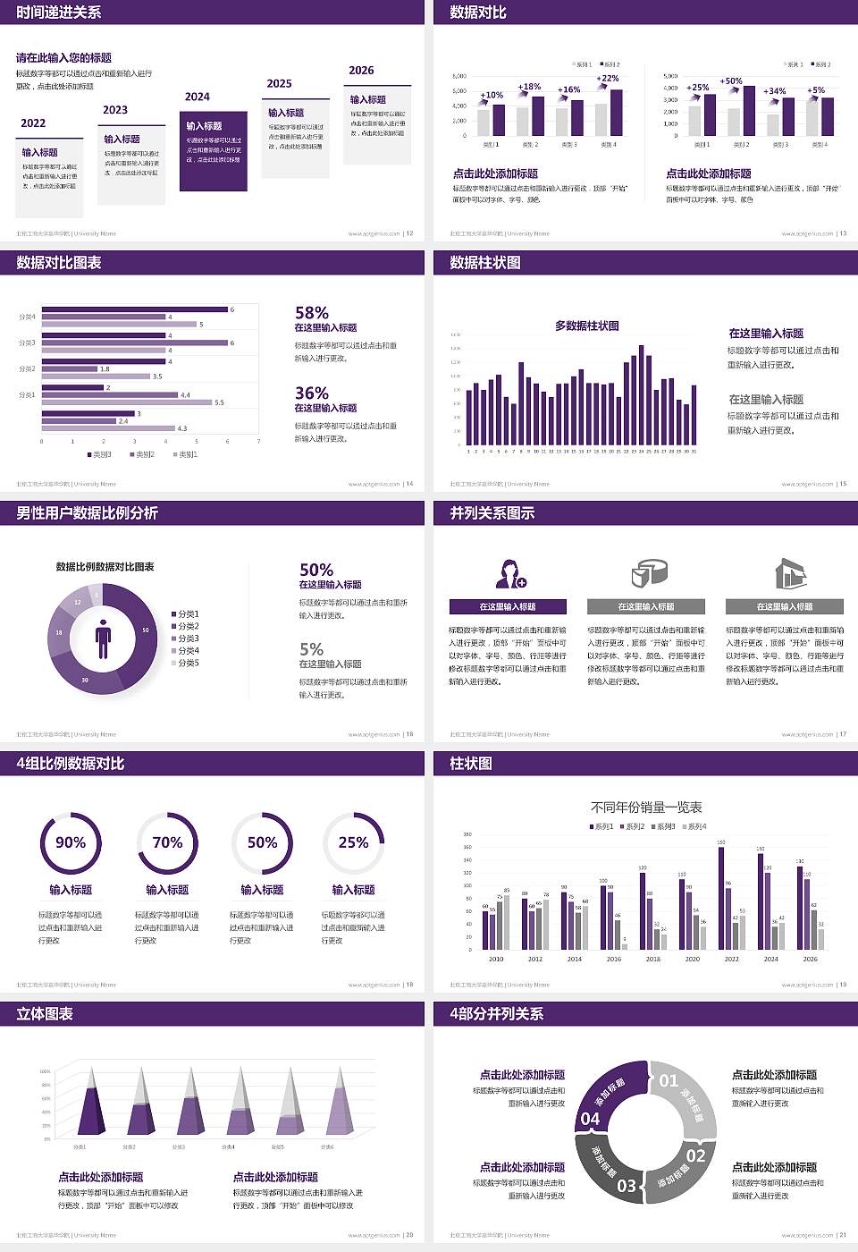 北京工商大学嘉华学院硕士研究生/本科生毕业论文答辩/开题报告通用PPT模板下载16:9格式幻灯片预览图3