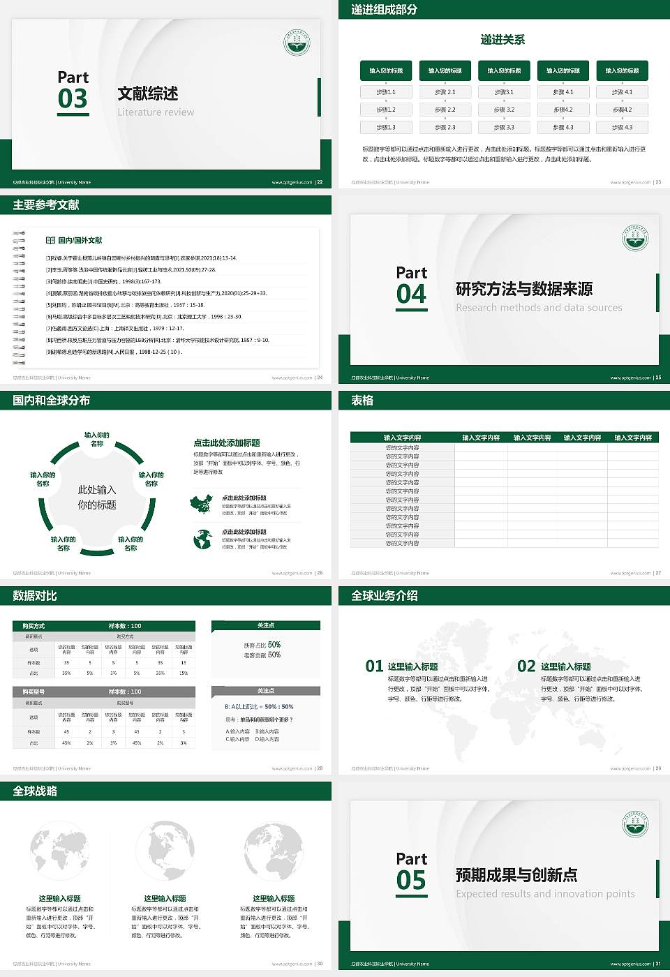 成都农业科技职业学院硕士研究生/本科生毕业论文答辩/开题报告通用PPT模板下载16:9格式幻灯片预览图4