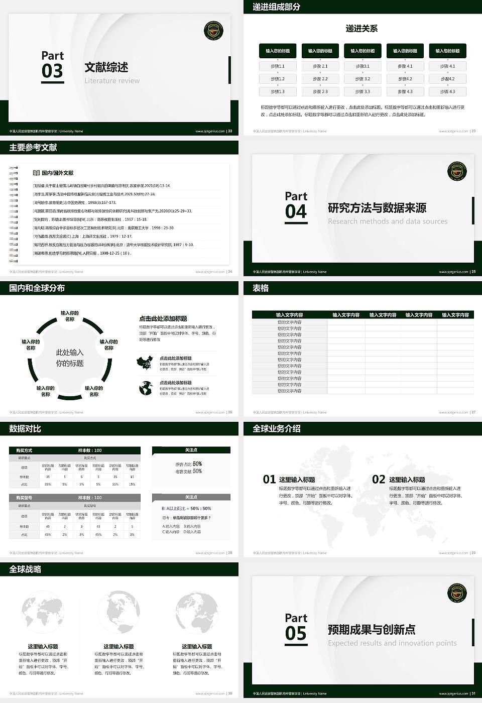 中国人民武装警察部队特种警察学院硕士研究生/本科生毕业论文答辩/开题报告通用PPT模板下载16:9格式幻灯片预览图4