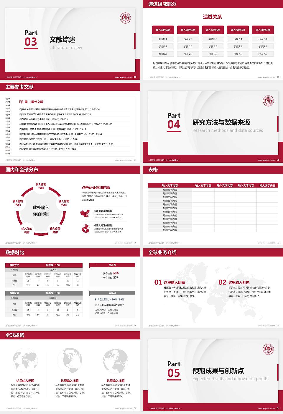 上海交通大学医学院硕士研究生/本科生毕业论文答辩/开题报告通用PPT模板下载16:9格式幻灯片预览图4