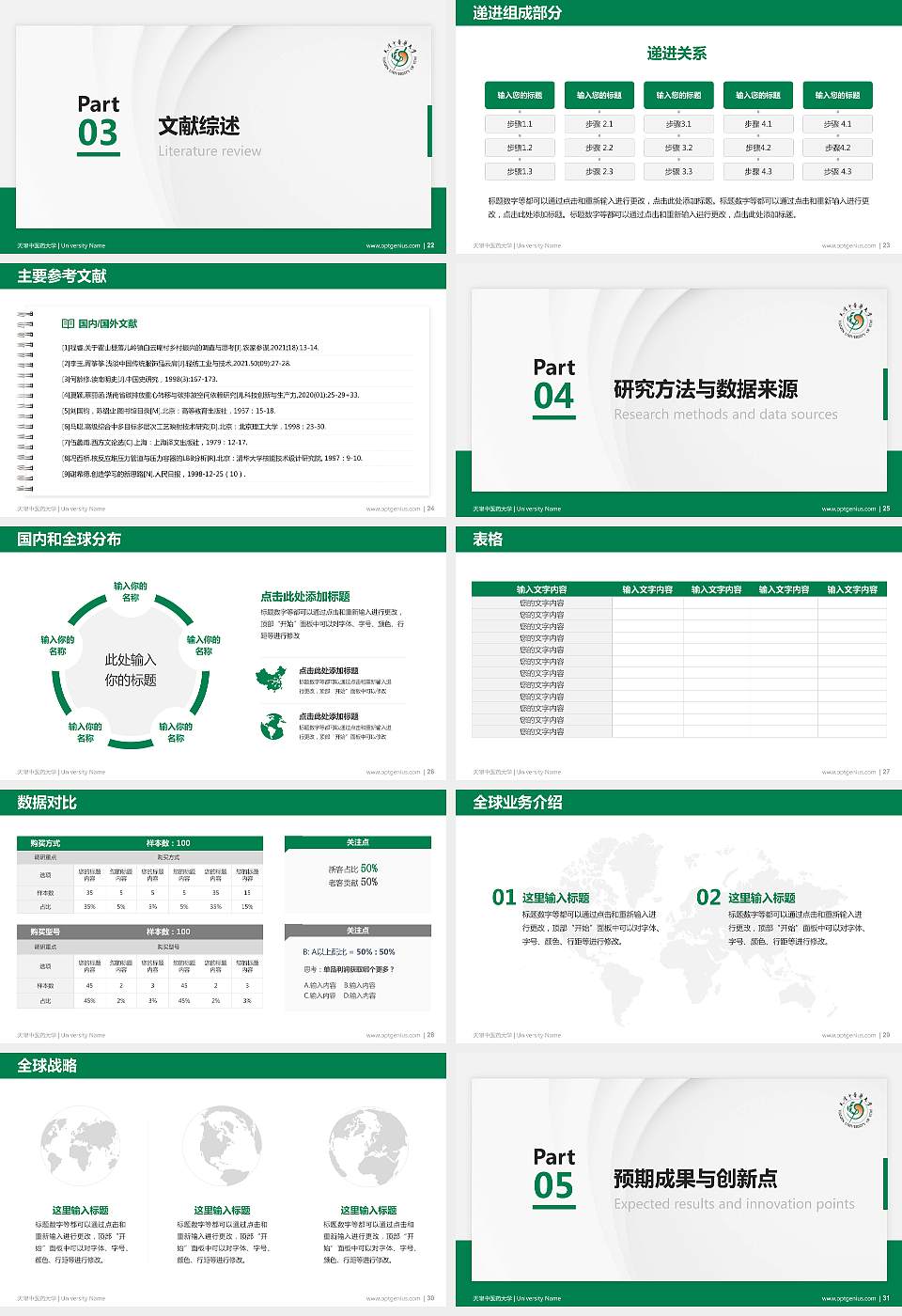 天津中医药大学硕士研究生/本科生毕业论文答辩/开题报告通用PPT模板下载16:9格式幻灯片预览图4