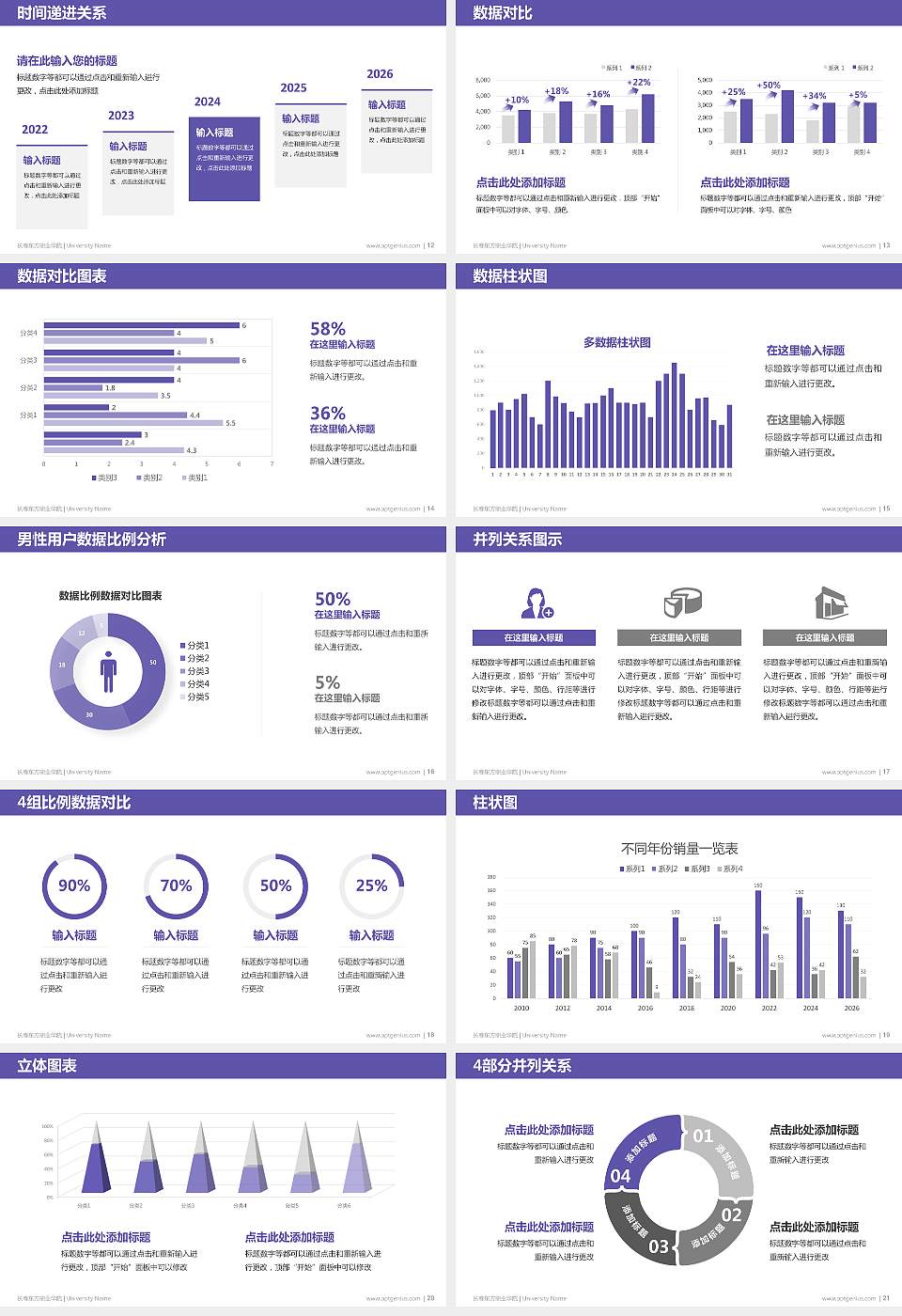 长春东方职业学院硕士研究生/本科生毕业论文答辩/开题报告通用PPT模板下载16:9格式幻灯片预览图3