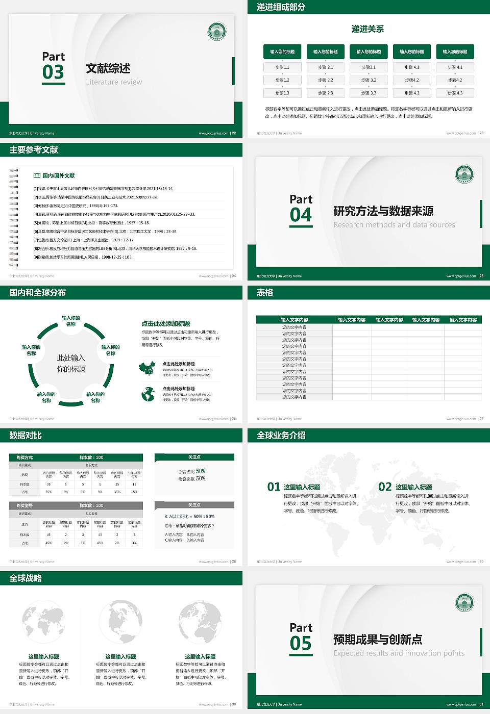 东北电力大学硕士研究生/本科生毕业论文答辩/开题报告通用PPT模板下载16:9格式幻灯片预览图4