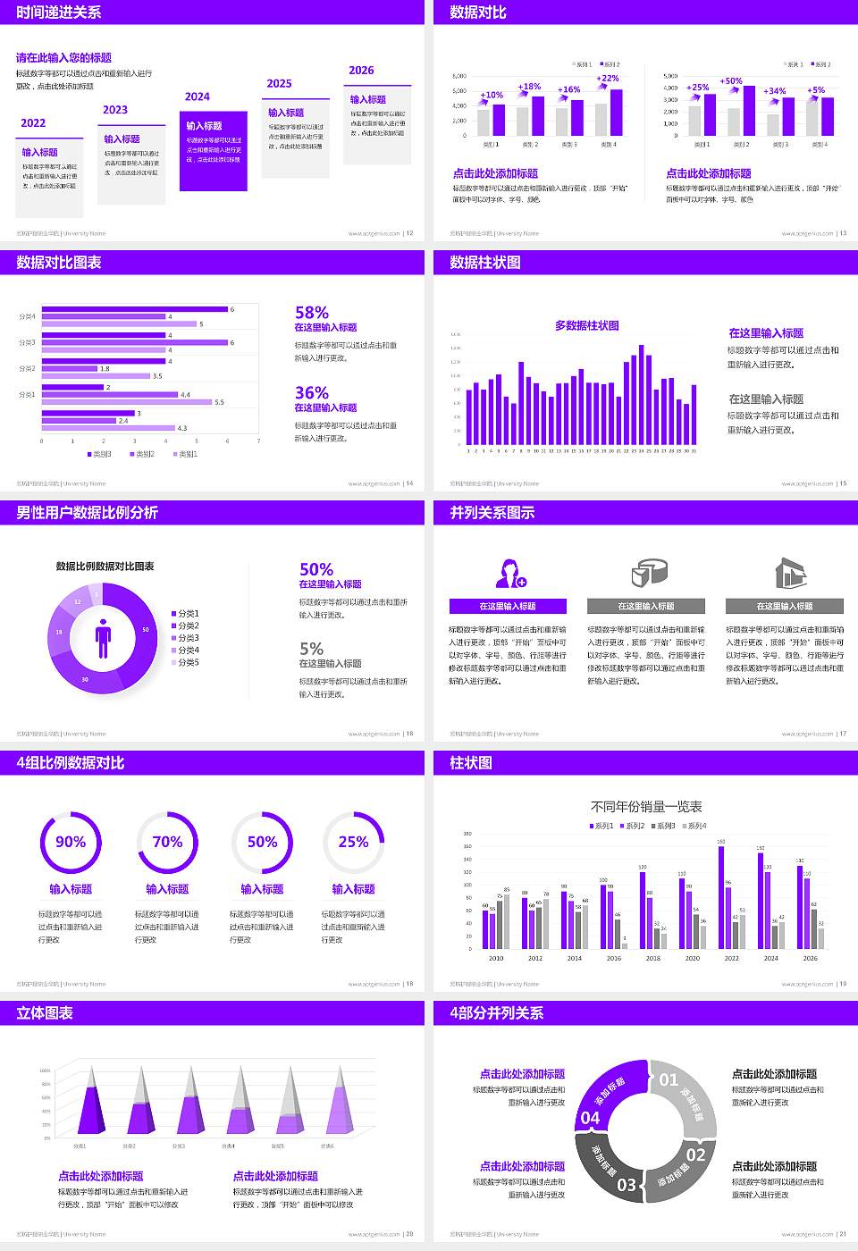 潍坊护理职业学院硕士研究生/本科生毕业论文答辩/开题报告通用PPT模板下载16:9格式幻灯片预览图3