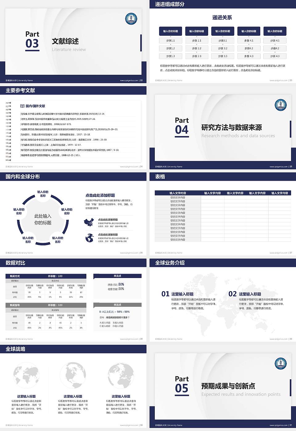 昆明医科大学硕士研究生/本科生毕业论文答辩/开题报告通用PPT模板下载16:9格式幻灯片预览图4