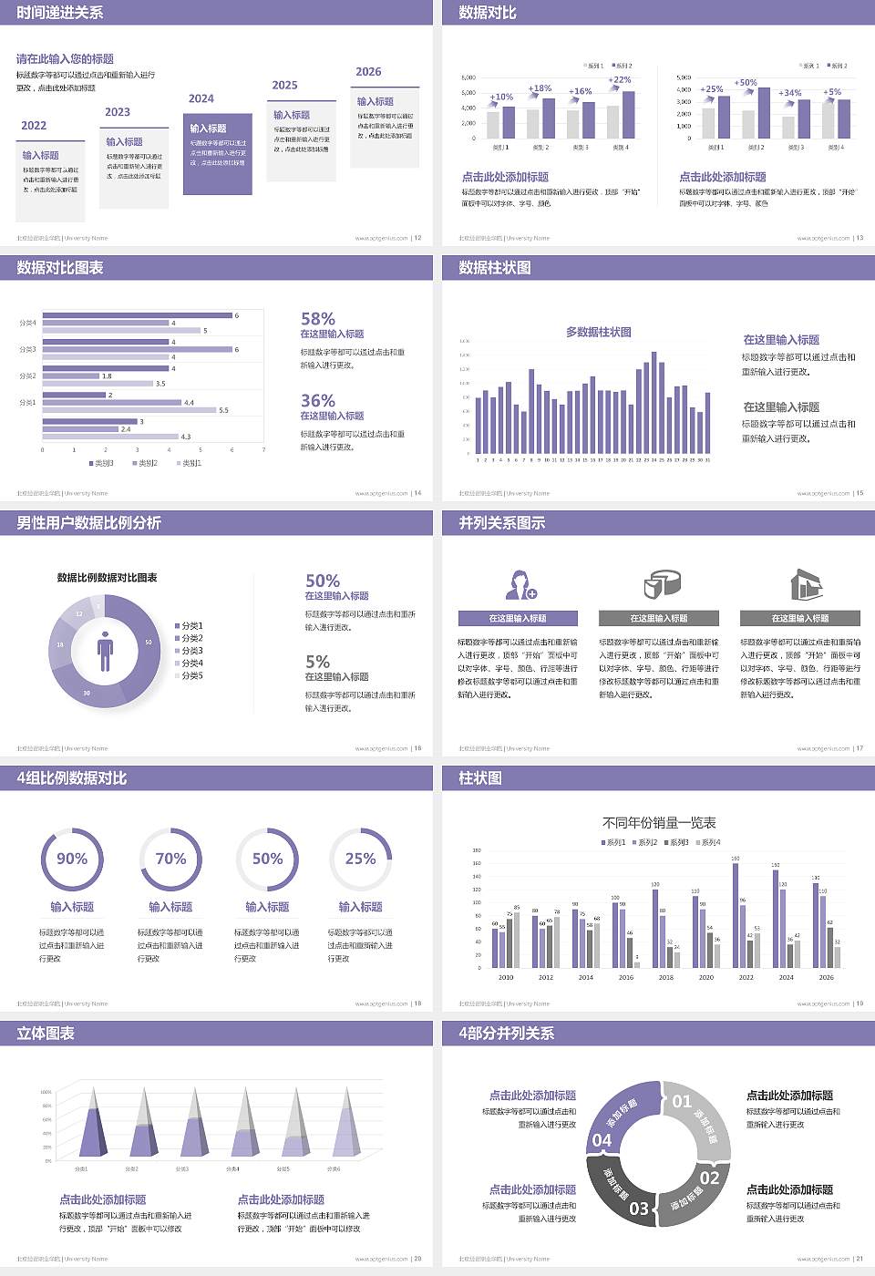 北京经贸职业学院硕士研究生/本科生毕业论文答辩/开题报告通用PPT模板下载16:9格式幻灯片预览图3