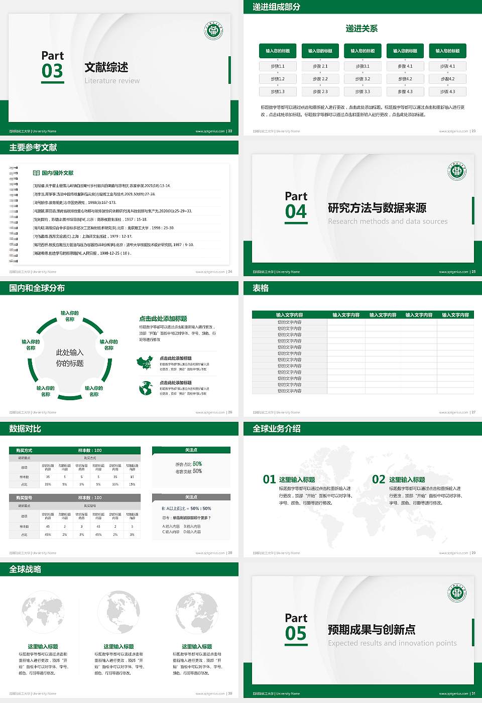 四川轻化工大学硕士研究生/本科生毕业论文答辩/开题报告通用PPT模板下载16:9格式幻灯片预览图4