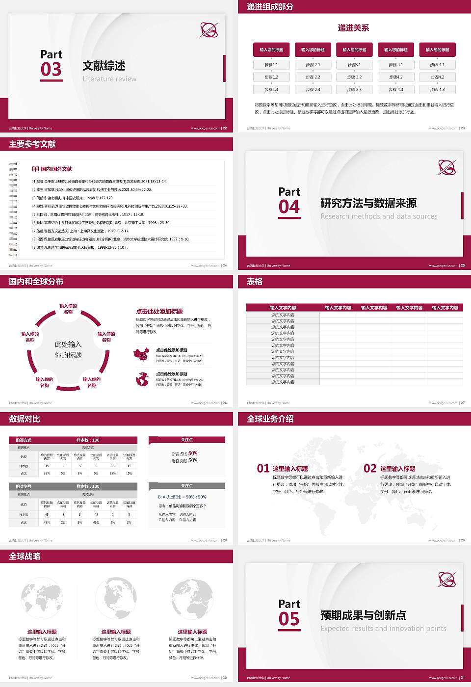 台湾世新大学硕士研究生/本科生毕业论文答辩/开题报告通用PPT模板下载16:9格式幻灯片预览图4
