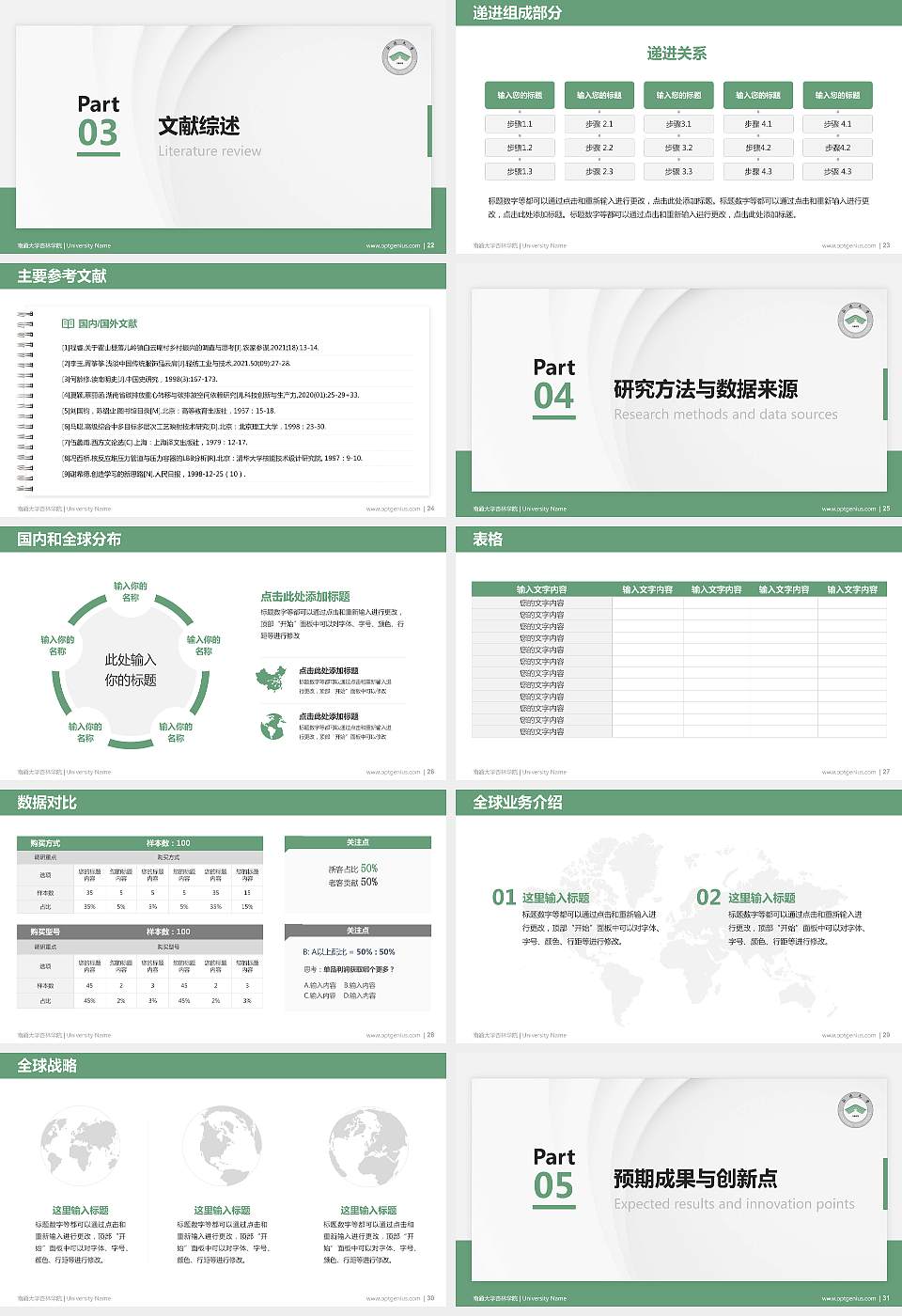 南通大学杏林学院硕士研究生/本科生毕业论文答辩/开题报告通用PPT模板下载16:9格式幻灯片预览图4