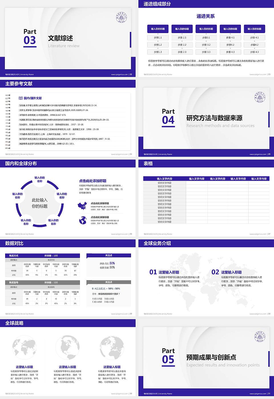 南京航空航天大学硕士研究生/本科生毕业论文答辩/开题报告通用PPT模板下载16:9格式幻灯片预览图4