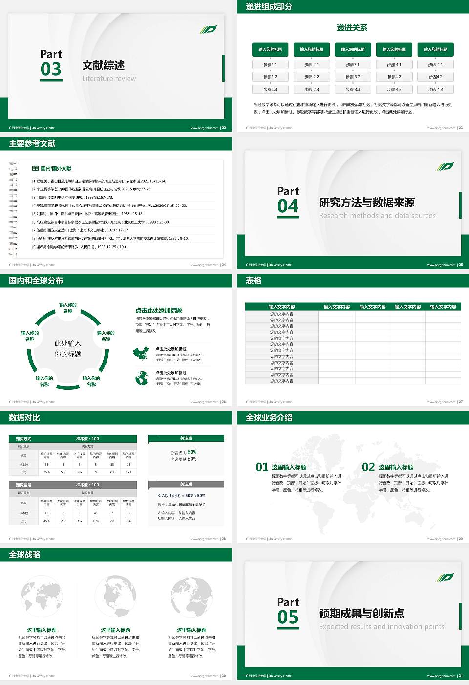 广西中医药大学硕士研究生/本科生毕业论文答辩/开题报告通用PPT模板下载16:9格式幻灯片预览图4