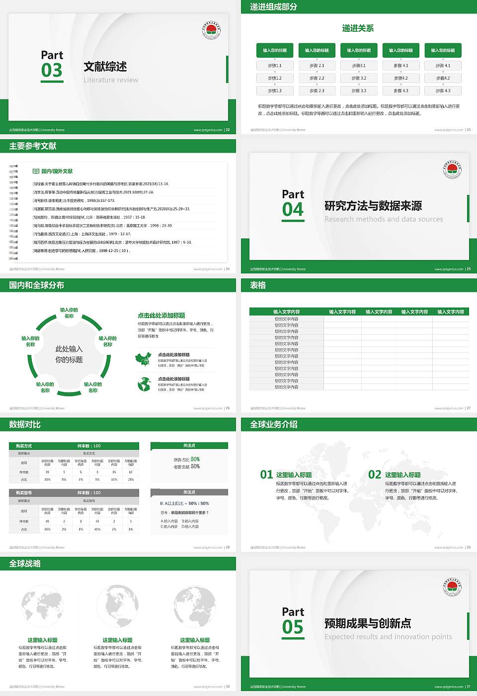 山西煤炭职业技术学院硕士研究生/本科生毕业论文答辩/开题报告通用PPT模板下载16:9格式幻灯片预览图4