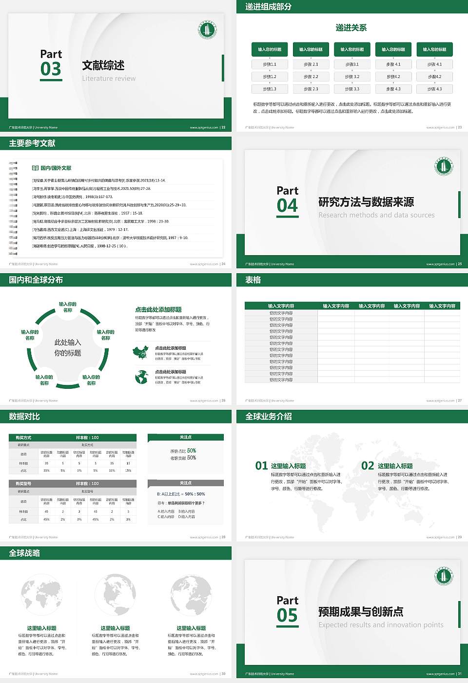 广东技术师范大学硕士研究生/本科生毕业论文答辩/开题报告通用PPT模板下载16:9格式幻灯片预览图4