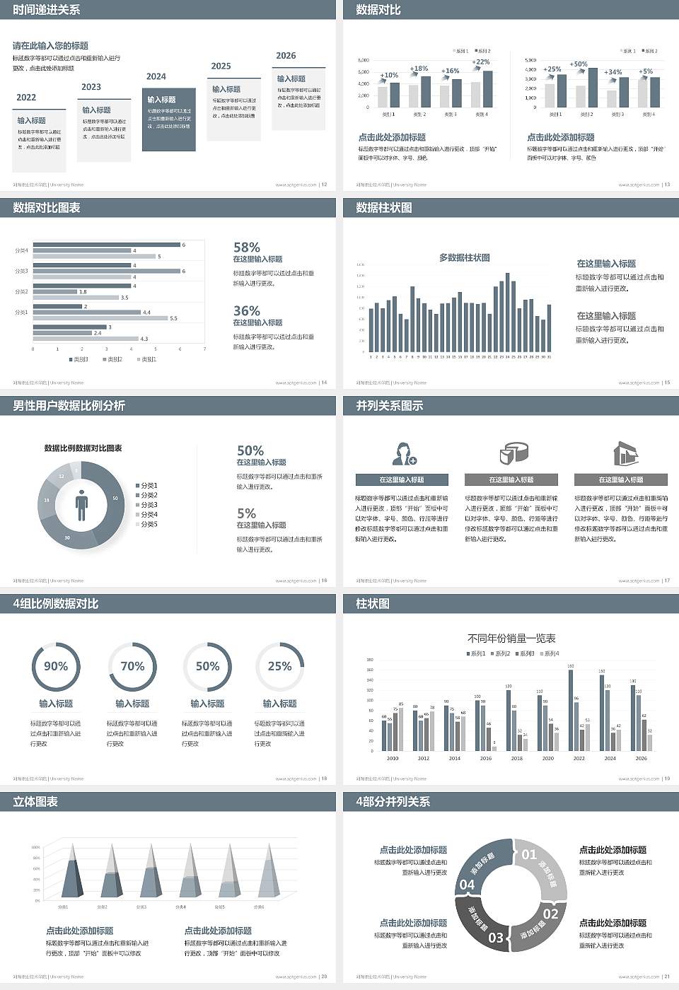 河源职业技术学院硕士研究生/本科生毕业论文答辩/开题报告通用PPT模板下载16:9格式幻灯片预览图3