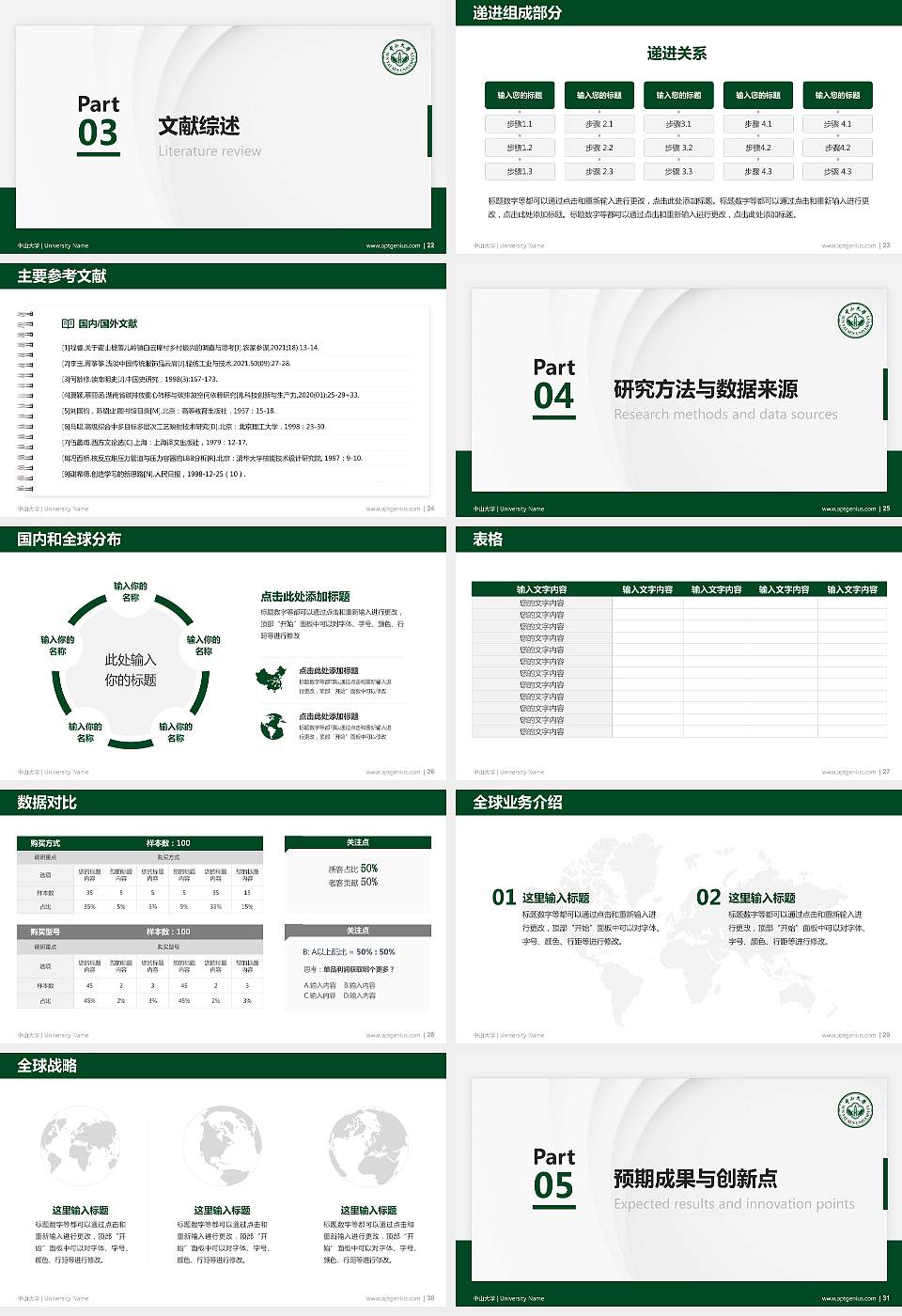 中山大学硕士研究生/本科生毕业论文答辩/开题报告通用PPT模板下载16:9格式幻灯片预览图4