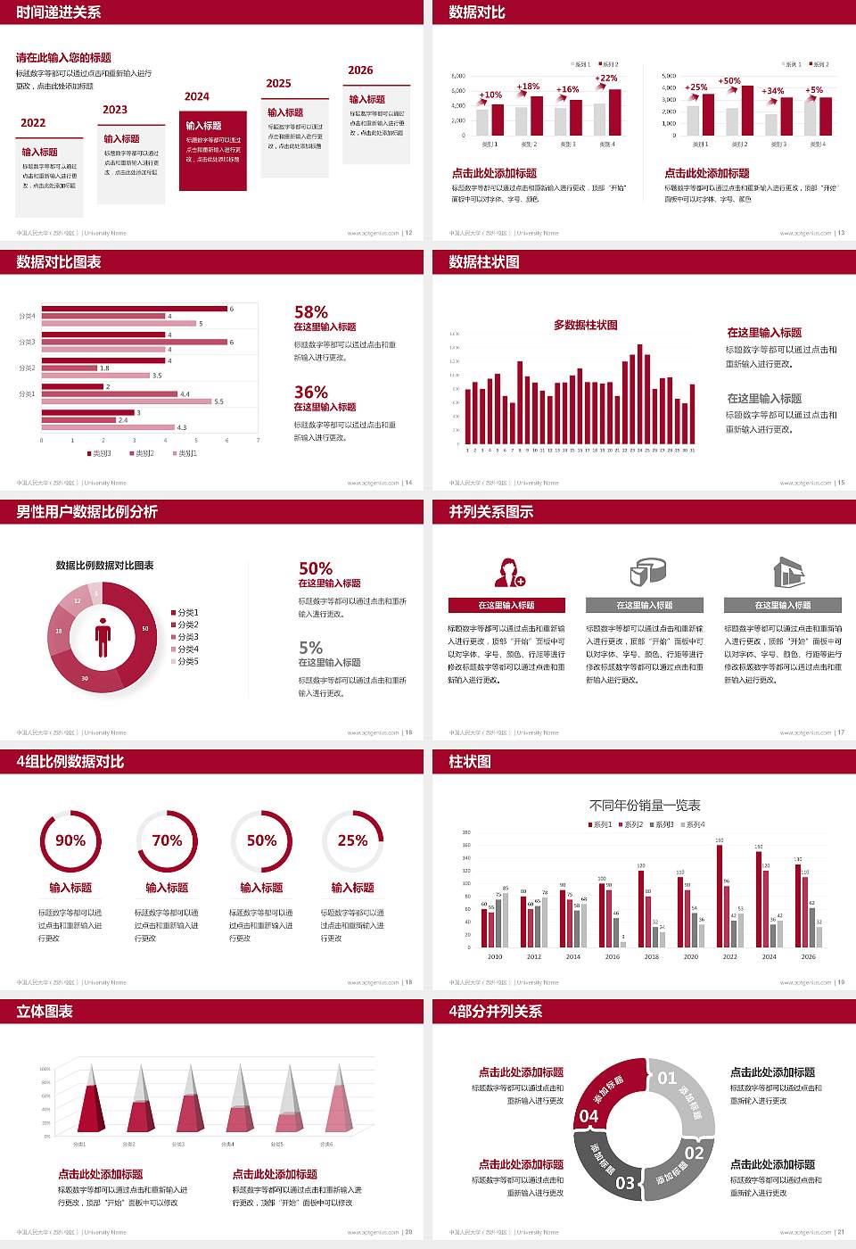 中国人民大学（苏州校区）硕士研究生/本科生毕业论文答辩/开题报告通用PPT模板下载16:9格式幻灯片预览图3