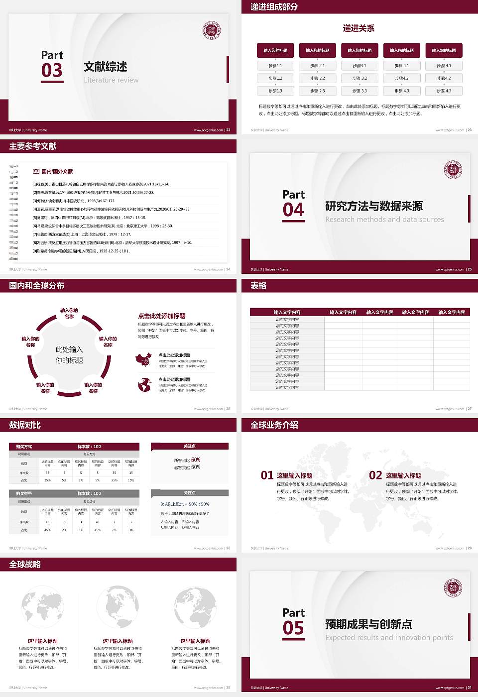 深圳大学硕士研究生/本科生毕业论文答辩/开题报告通用PPT模板下载16:9格式幻灯片预览图4