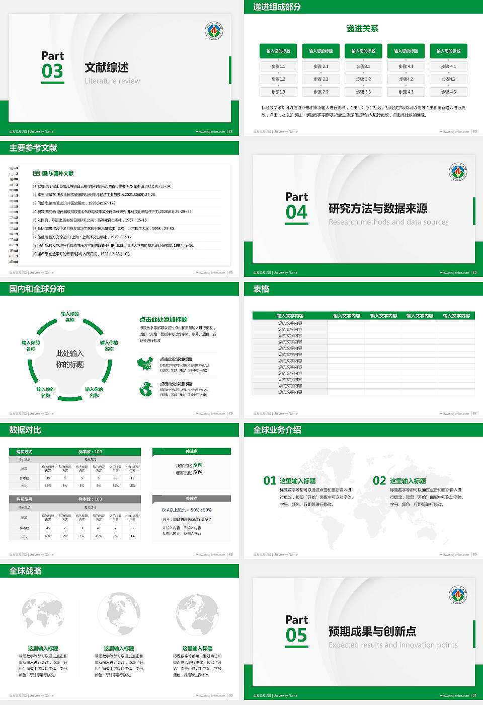 山西能源学院硕士研究生/本科生毕业论文答辩/开题报告通用PPT模板下载16:9格式幻灯片预览图4