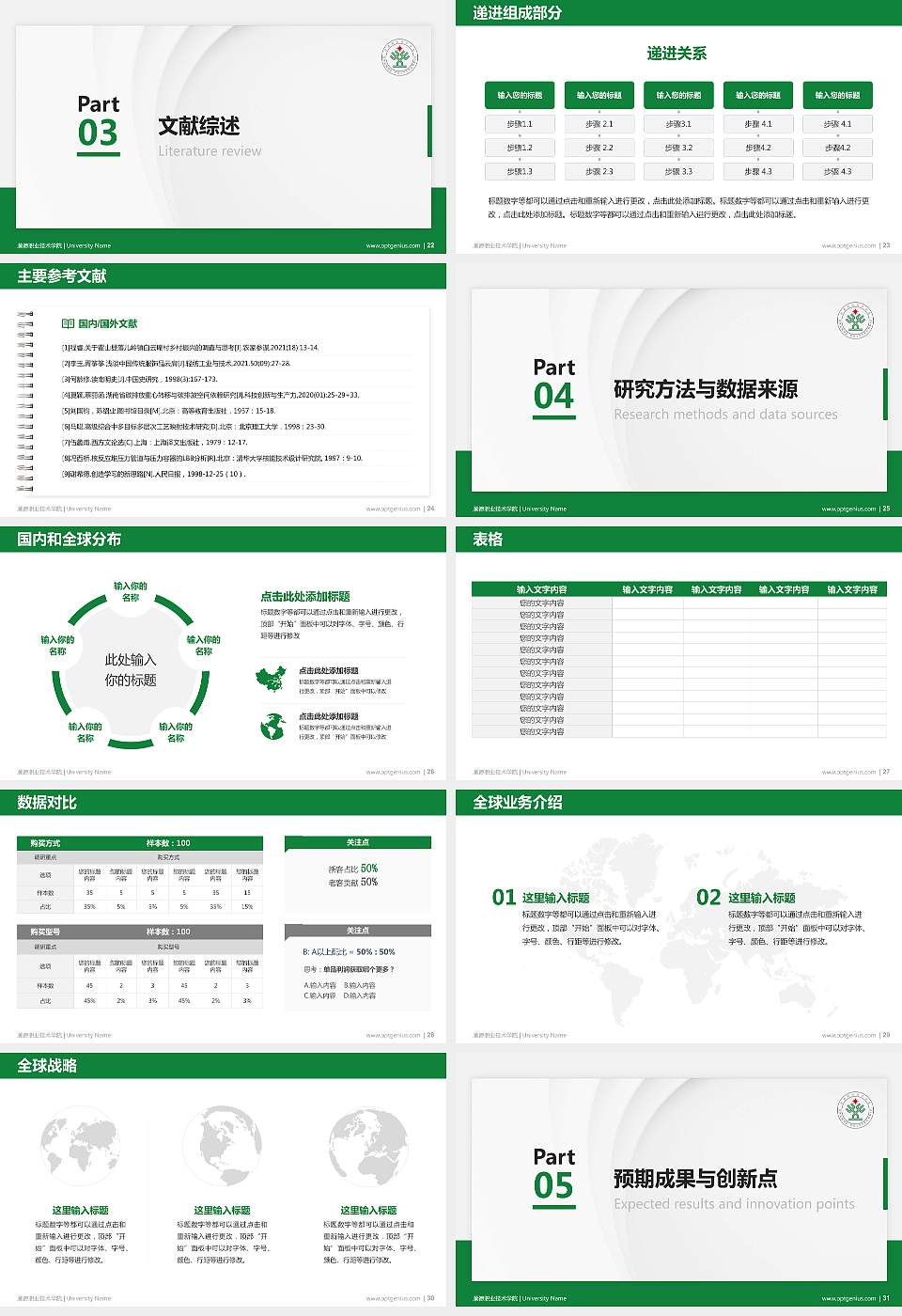 顺德职业技术学院硕士研究生/本科生毕业论文答辩/开题报告通用PPT模板下载16:9格式幻灯片预览图4
