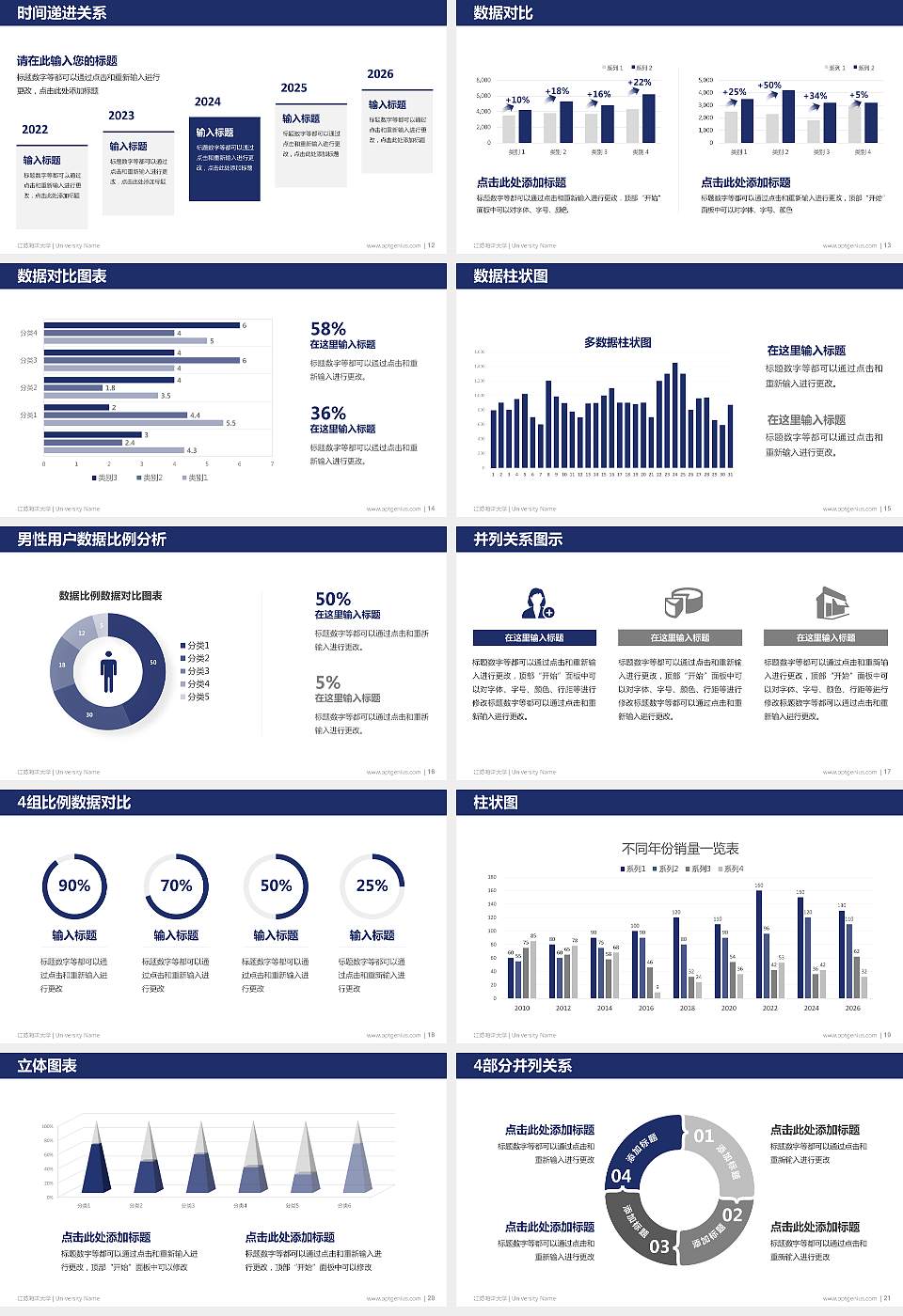 江苏海洋大学硕士研究生/本科生毕业论文答辩/开题报告通用PPT模板下载16:9格式幻灯片预览图3