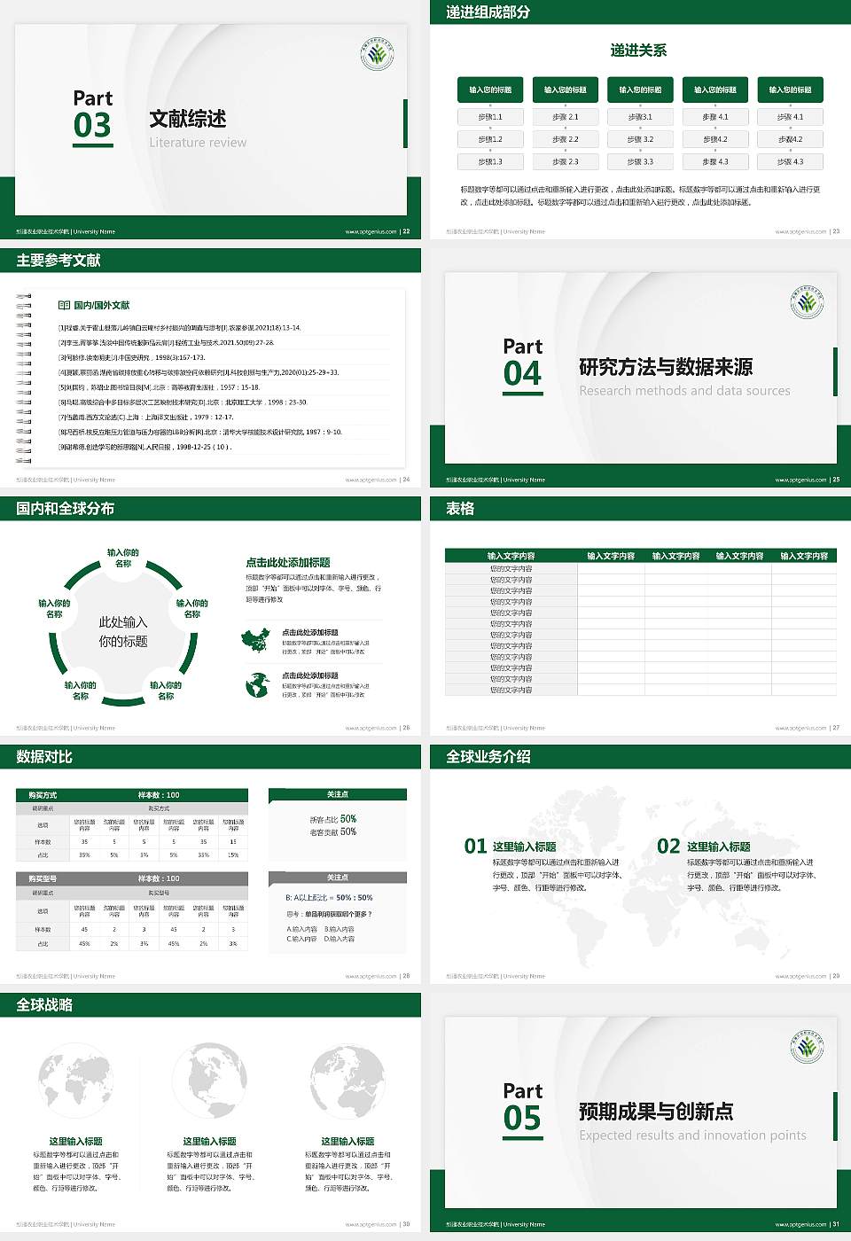新疆农业职业技术学院硕士研究生/本科生毕业论文答辩/开题报告通用PPT模板下载16:9格式幻灯片预览图4