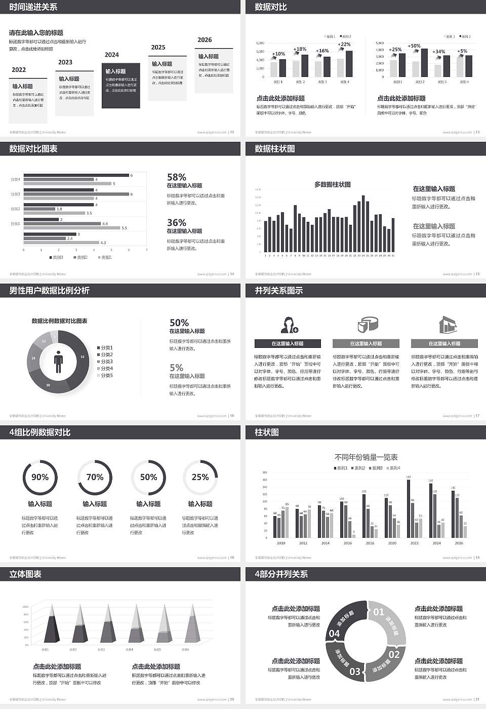 宁波城市职业技术学院硕士研究生/本科生毕业论文答辩/开题报告通用PPT模板下载16:9格式幻灯片预览图3