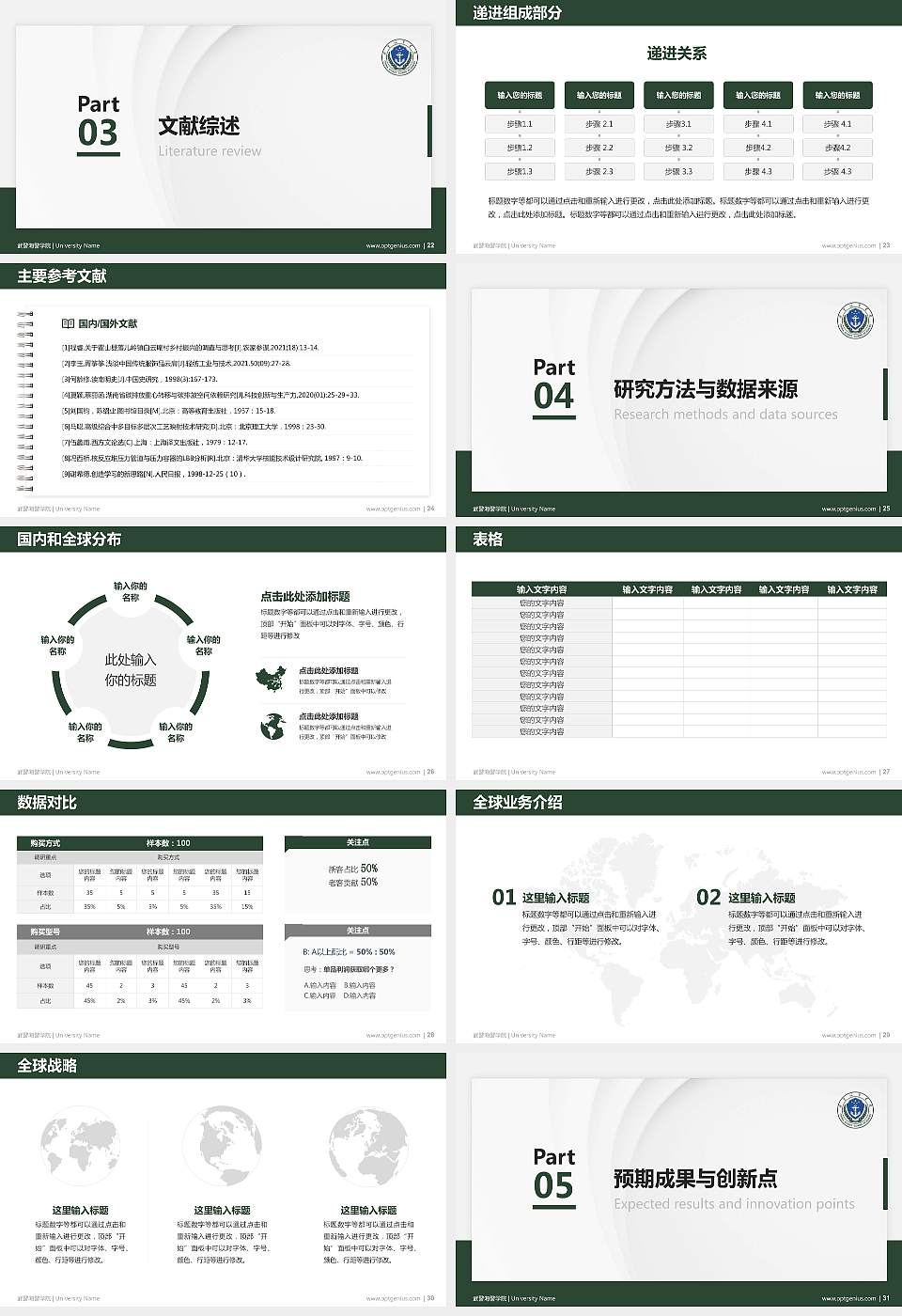 武警海警学院硕士研究生/本科生毕业论文答辩/开题报告通用PPT模板下载16:9格式幻灯片预览图4