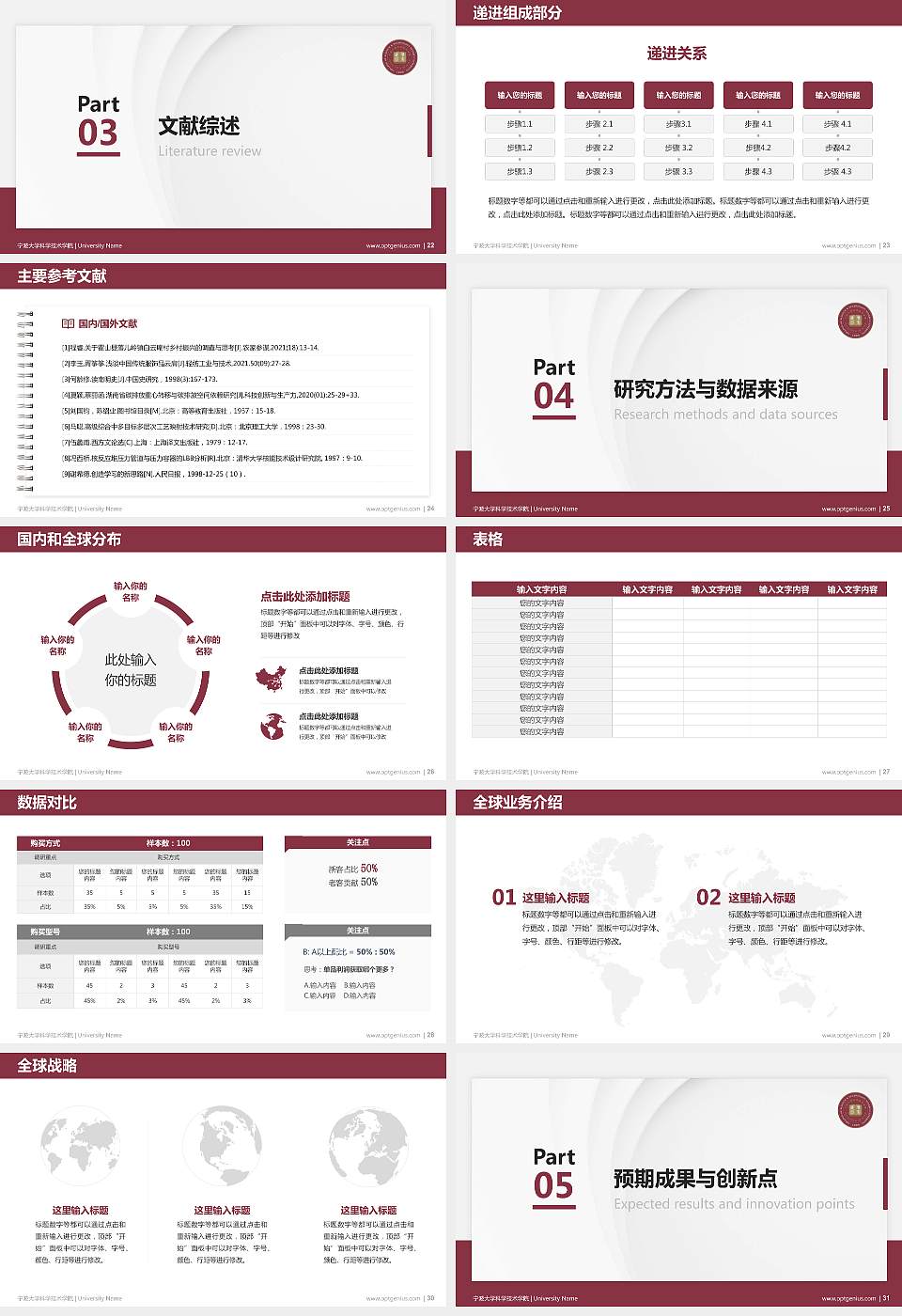 宁波大学科学技术学院硕士研究生/本科生毕业论文答辩/开题报告通用PPT模板下载16:9格式幻灯片预览图4
