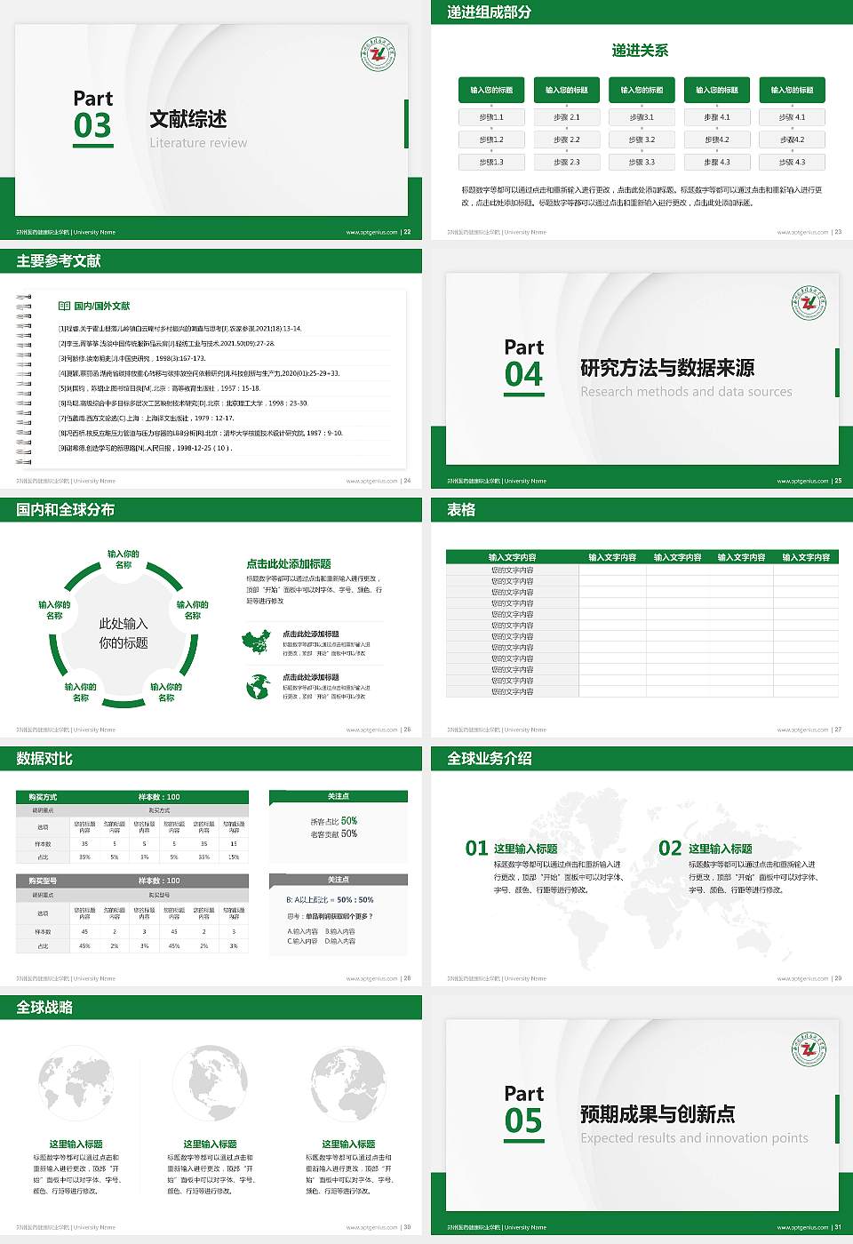 郑州医药健康职业学院硕士研究生/本科生毕业论文答辩/开题报告通用PPT模板下载16:9格式幻灯片预览图4