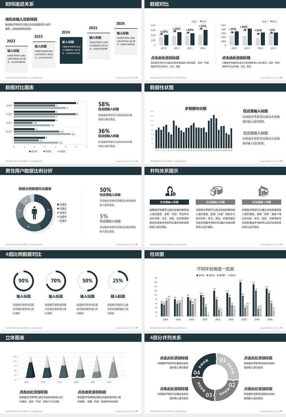 浙江金华科贸职业技术学院硕士研究生/本科生毕业论文答辩/开题报告通用PPT模板下载16:9格式幻灯片预览图3