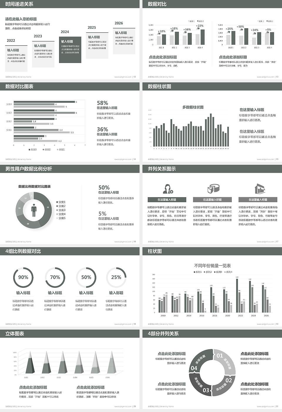永城职业学院硕士研究生/本科生毕业论文答辩/开题报告通用PPT模板下载16:9格式幻灯片预览图3