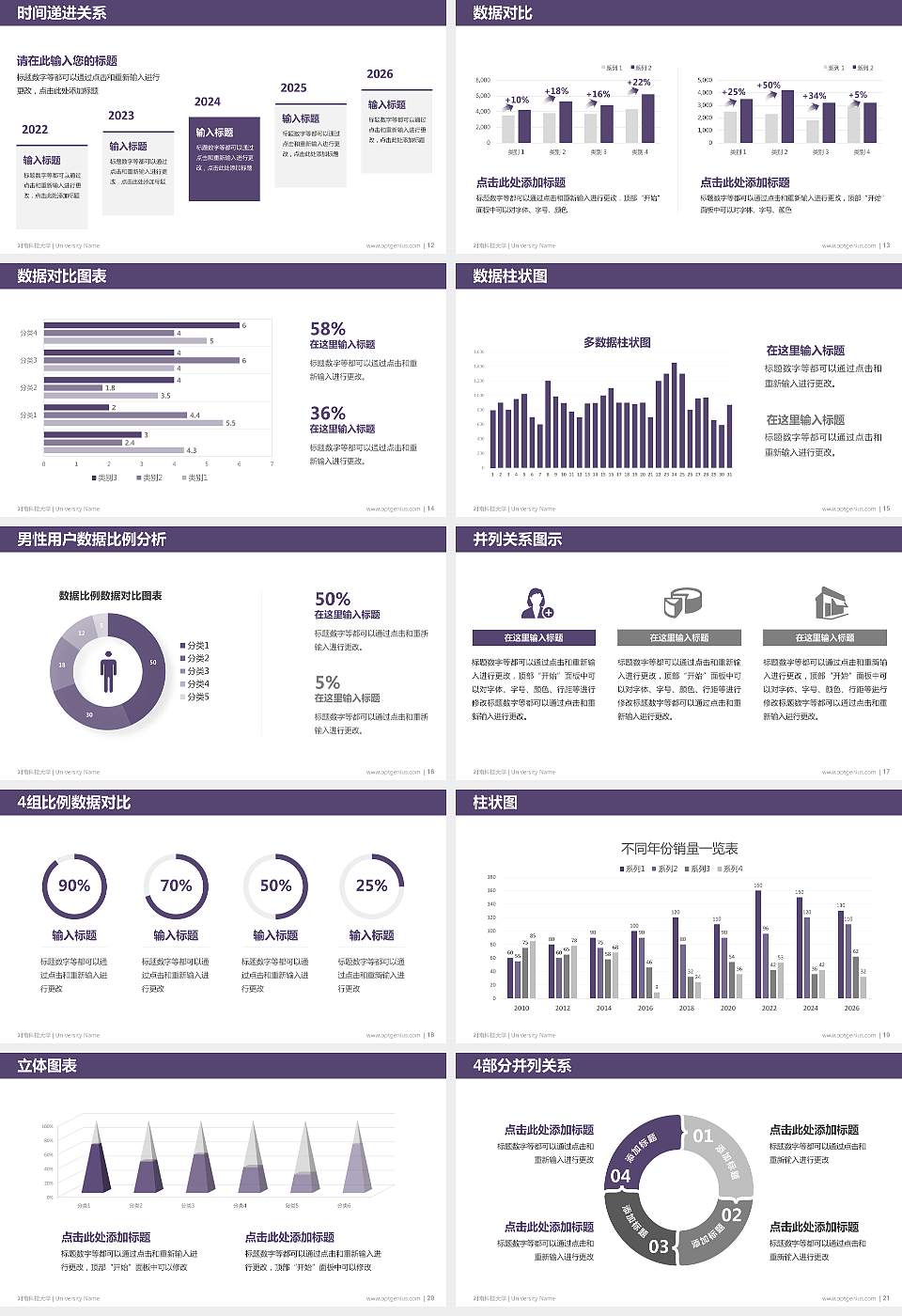 河南科技大学硕士研究生/本科生毕业论文答辩/开题报告通用PPT模板下载16:9格式幻灯片预览图3