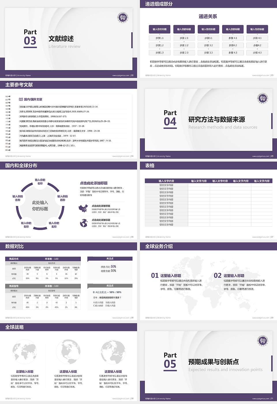 河南科技大学硕士研究生/本科生毕业论文答辩/开题报告通用PPT模板下载16:9格式幻灯片预览图4