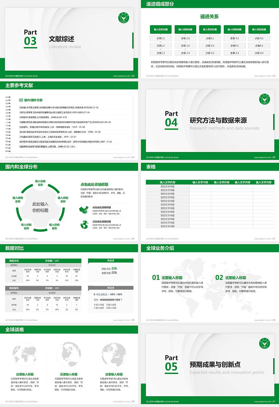 浙江农林大学暨阳学院硕士研究生/本科生毕业论文答辩/开题报告通用PPT模板下载16:9格式幻灯片预览图4