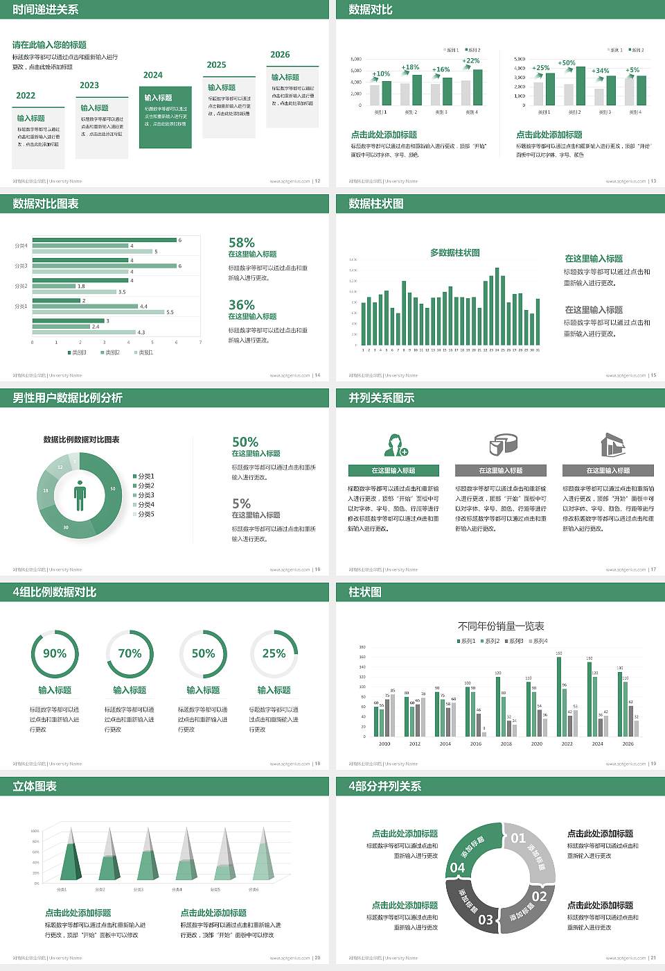 河南林业职业学院硕士研究生/本科生毕业论文答辩/开题报告通用PPT模板下载16:9格式幻灯片预览图3