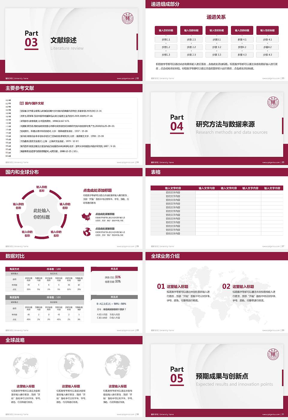 赣东学院硕士研究生/本科生毕业论文答辩/开题报告通用PPT模板下载16:9格式幻灯片预览图4