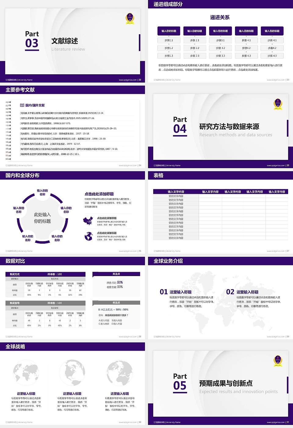 江西警察学院硕士研究生/本科生毕业论文答辩/开题报告通用PPT模板下载16:9格式幻灯片预览图4