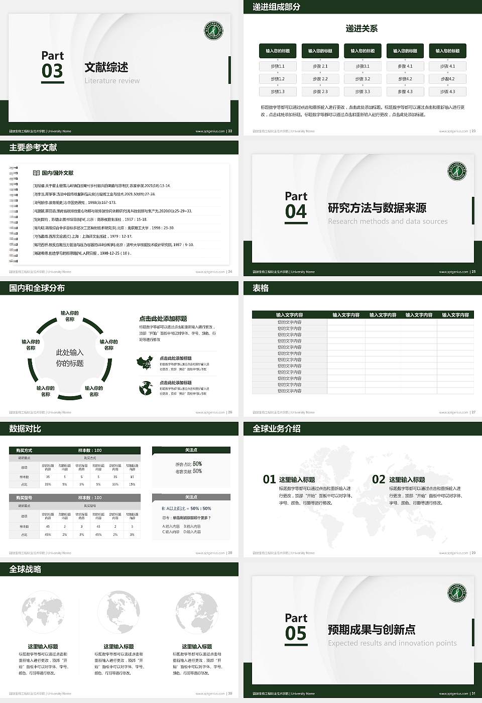 福建生物工程职业技术学院硕士研究生/本科生毕业论文答辩/开题报告通用PPT模板下载16:9格式幻灯片预览图4