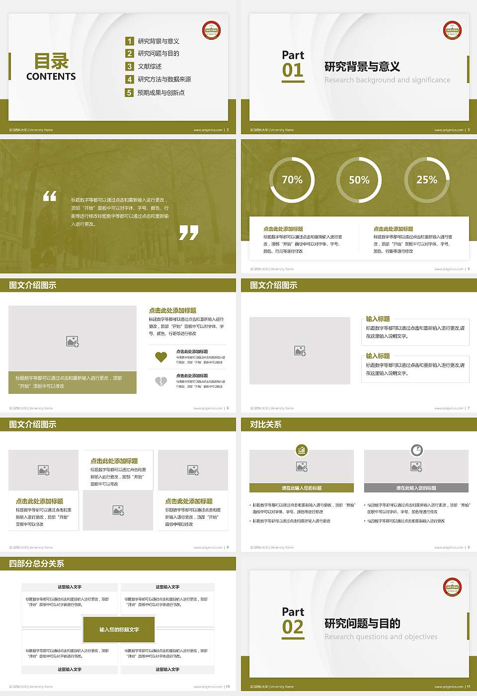 沈阳药科大学硕士研究生/本科生毕业论文答辩/开题报告通用PPT模板下载16:9格式幻灯片预览图2
