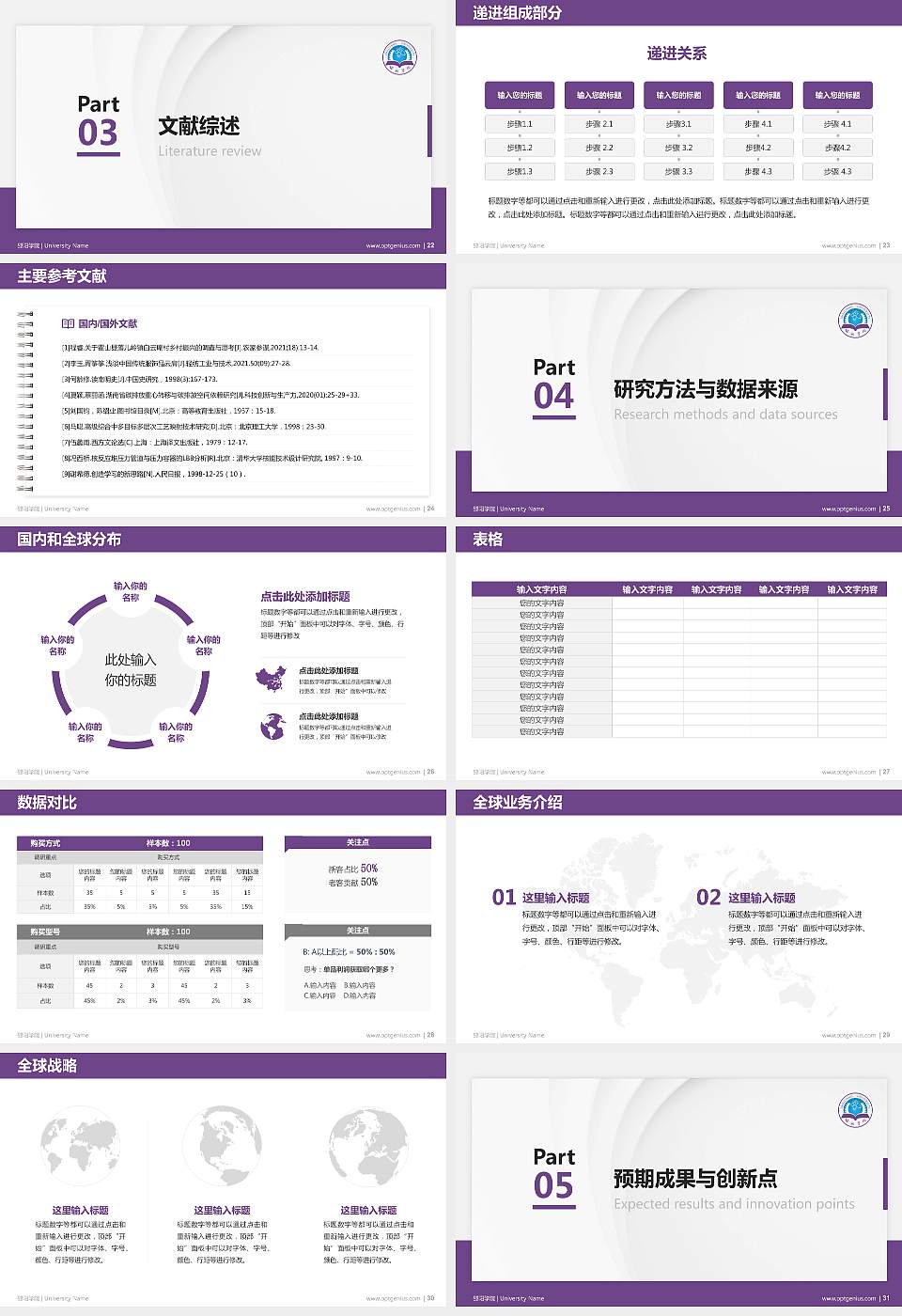 邵阳学院硕士研究生/本科生毕业论文答辩/开题报告通用PPT模板下载16:9格式幻灯片预览图4