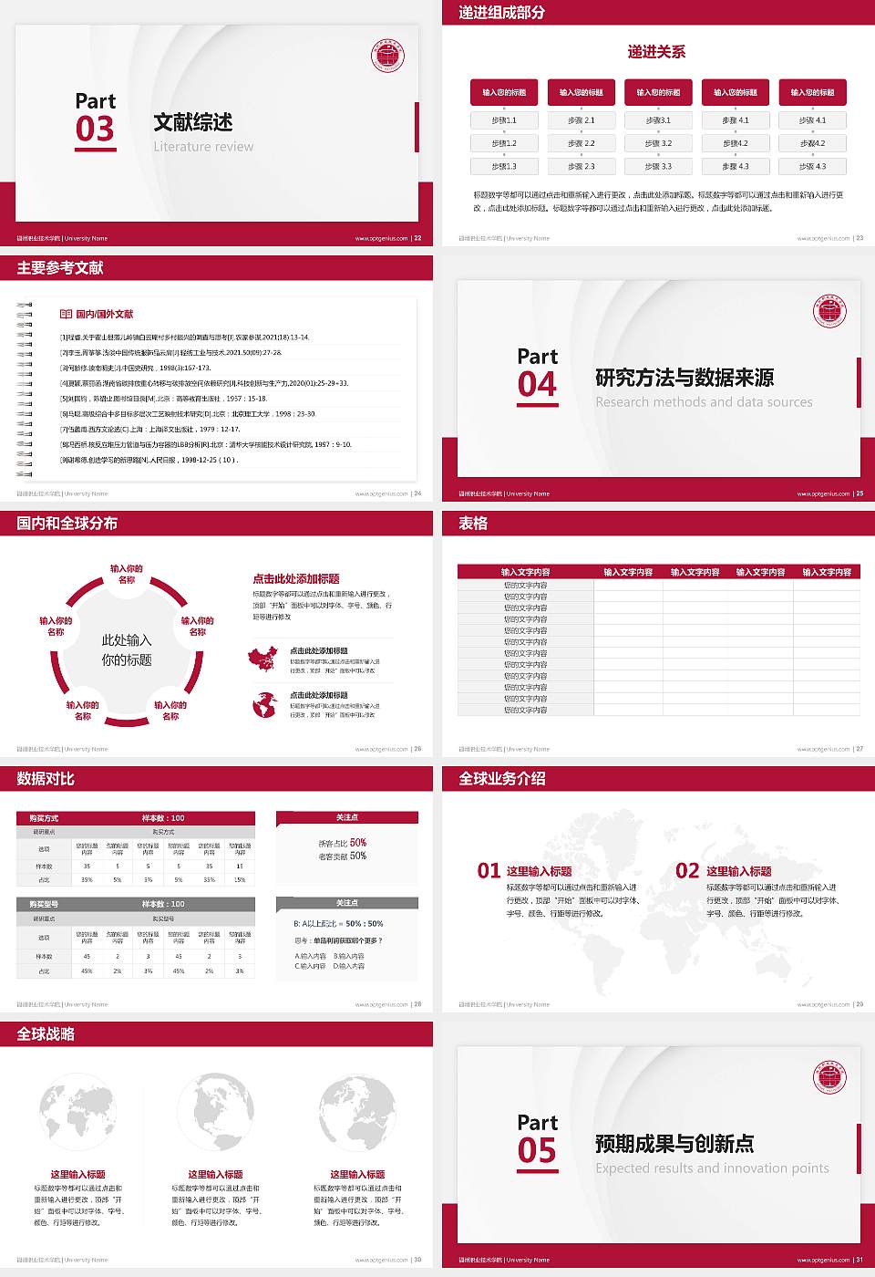 福州职业技术学院硕士研究生/本科生毕业论文答辩/开题报告通用PPT模板下载16:9格式幻灯片预览图4