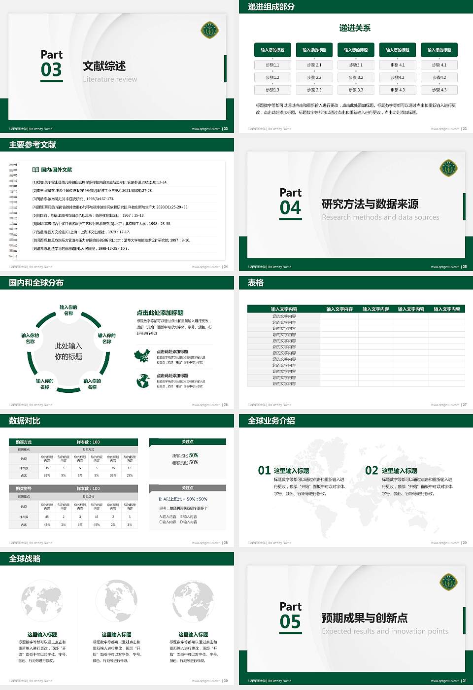 陆军军医大学硕士研究生/本科生毕业论文答辩/开题报告通用PPT模板下载16:9格式幻灯片预览图4