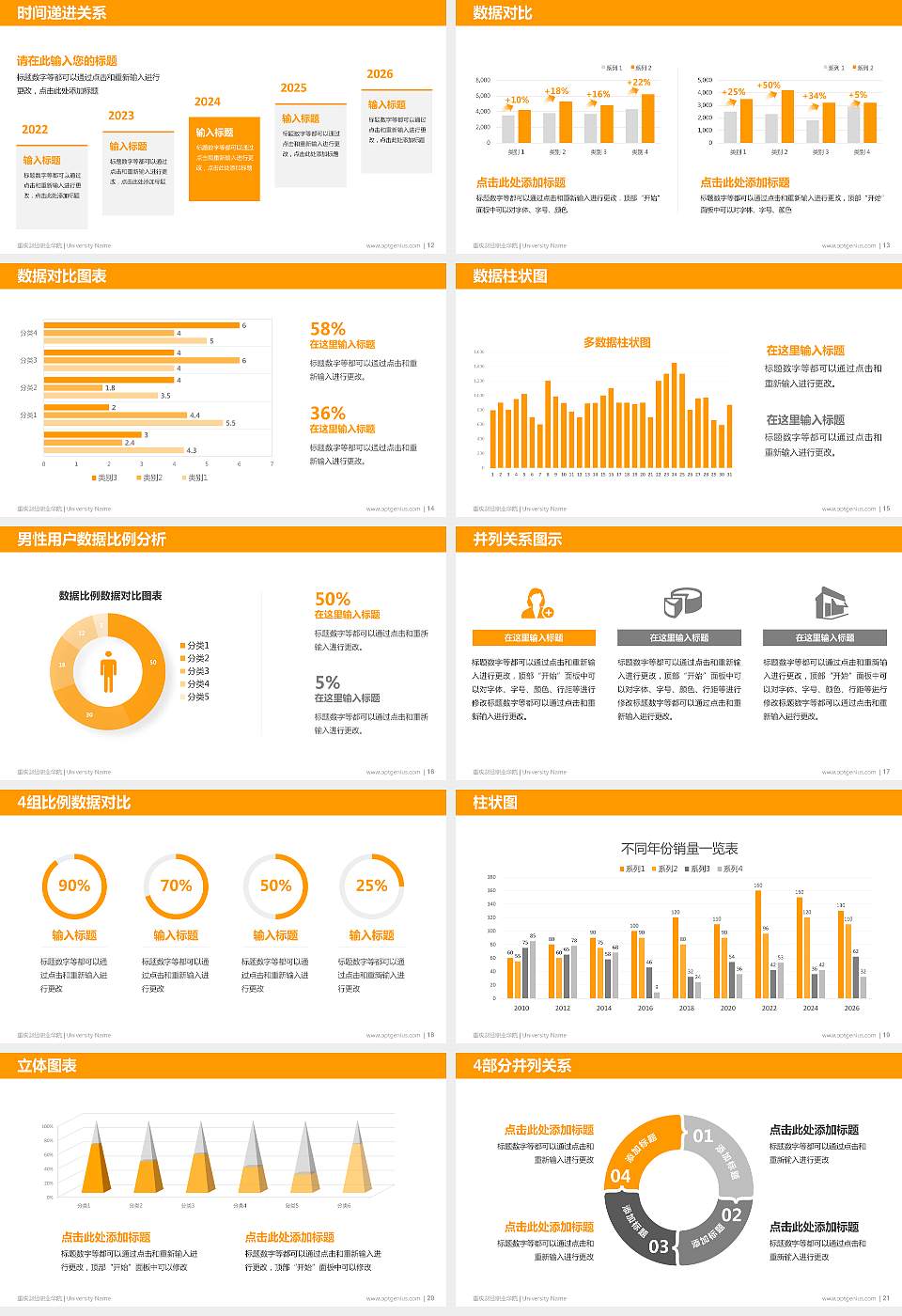 重庆财经职业学院硕士研究生/本科生毕业论文答辩/开题报告通用PPT模板下载16:9格式幻灯片预览图3