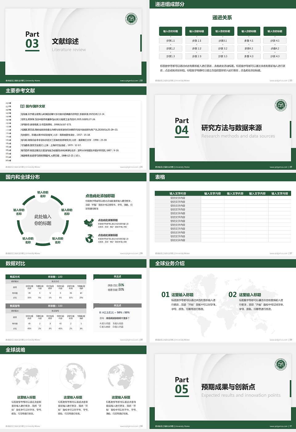 贵州食品工程职业学院硕士研究生/本科生毕业论文答辩/开题报告通用PPT模板下载16:9格式幻灯片预览图4