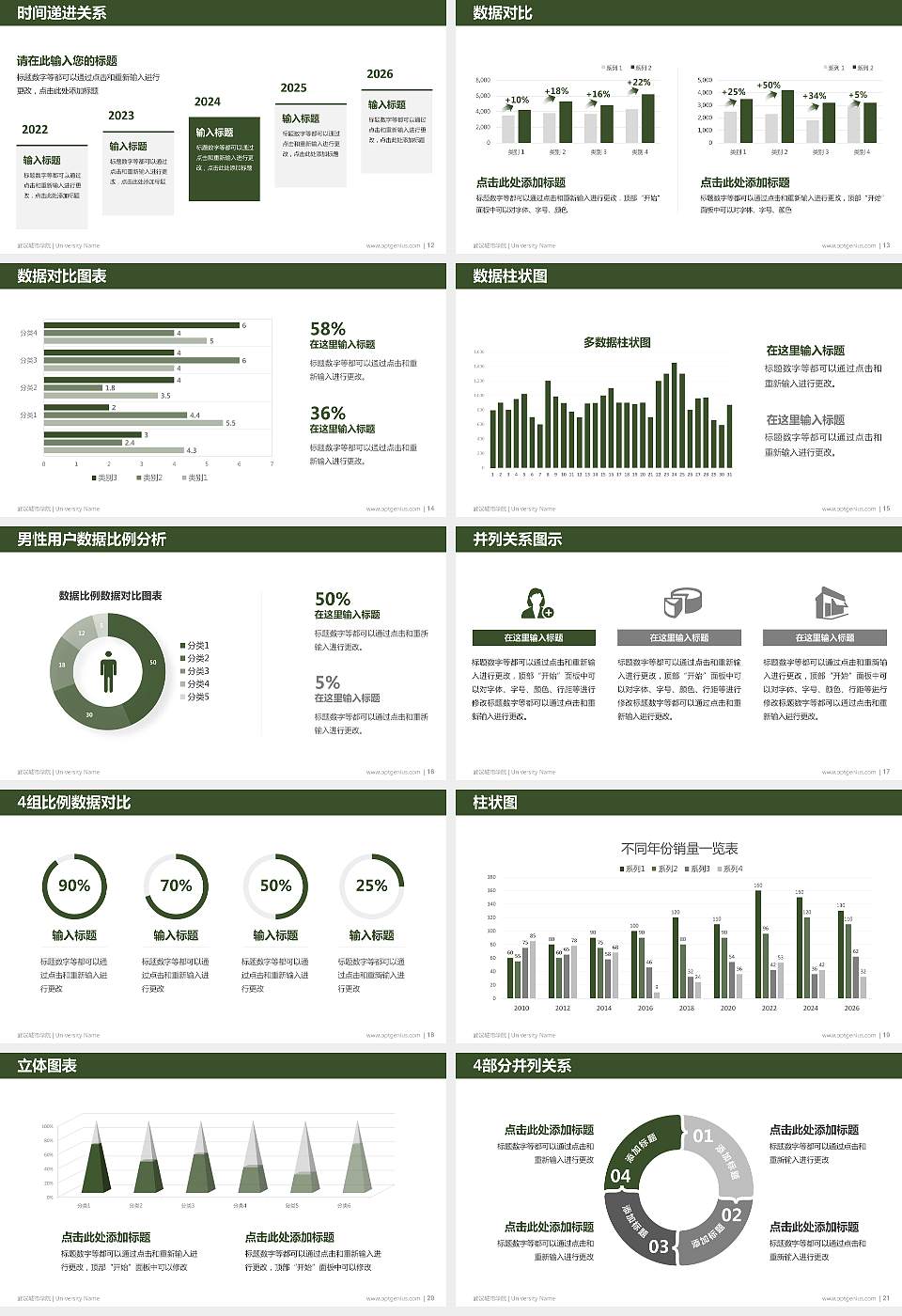 武汉城市学院硕士研究生/本科生毕业论文答辩/开题报告通用PPT模板下载16:9格式幻灯片预览图3