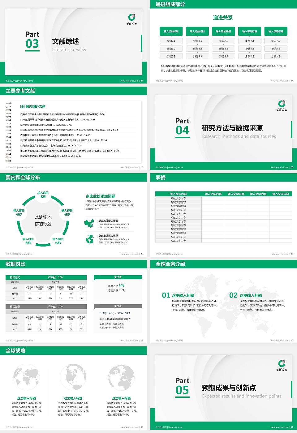 保险职业学院硕士研究生/本科生毕业论文答辩/开题报告通用PPT模板下载16:9格式幻灯片预览图4
