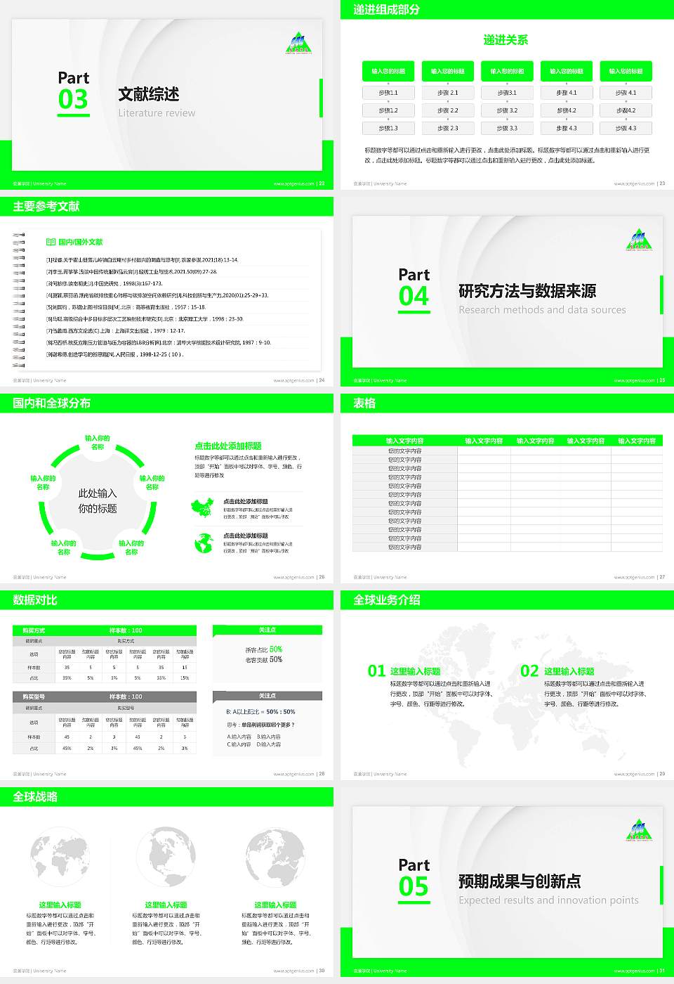 安顺学院硕士研究生/本科生毕业论文答辩/开题报告通用PPT模板下载16:9格式幻灯片预览图4