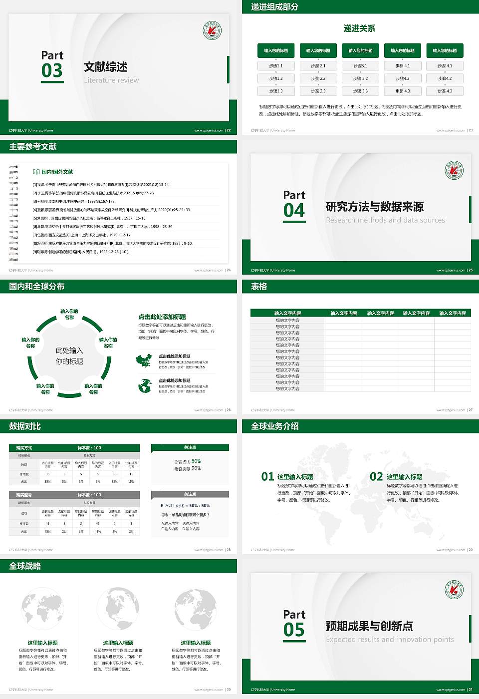 辽宁科技大学硕士研究生/本科生毕业论文答辩/开题报告通用PPT模板下载16:9格式幻灯片预览图4