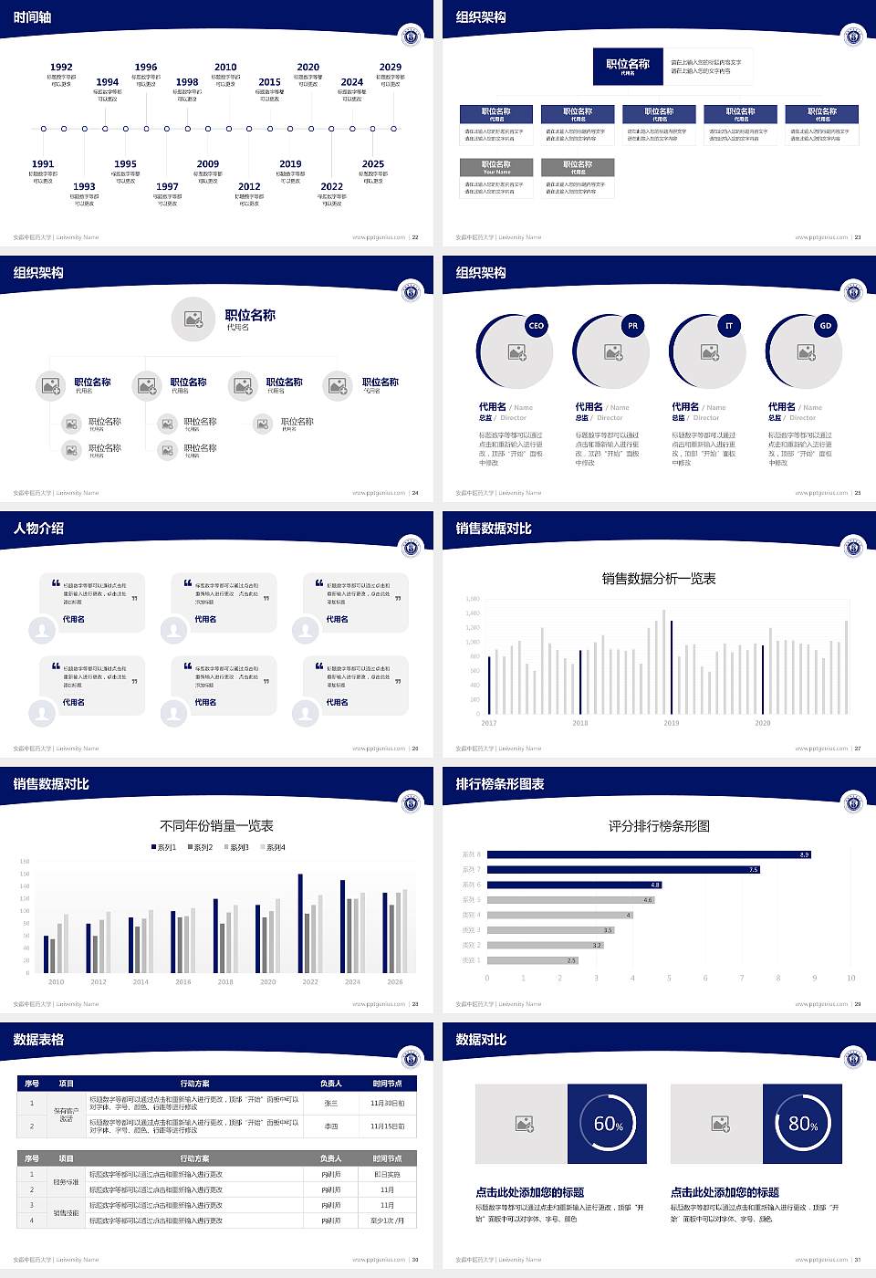 安徽中医药大学学术汇报/学术交流研讨会通用PPT模板下载16:9格式幻灯片预览图4