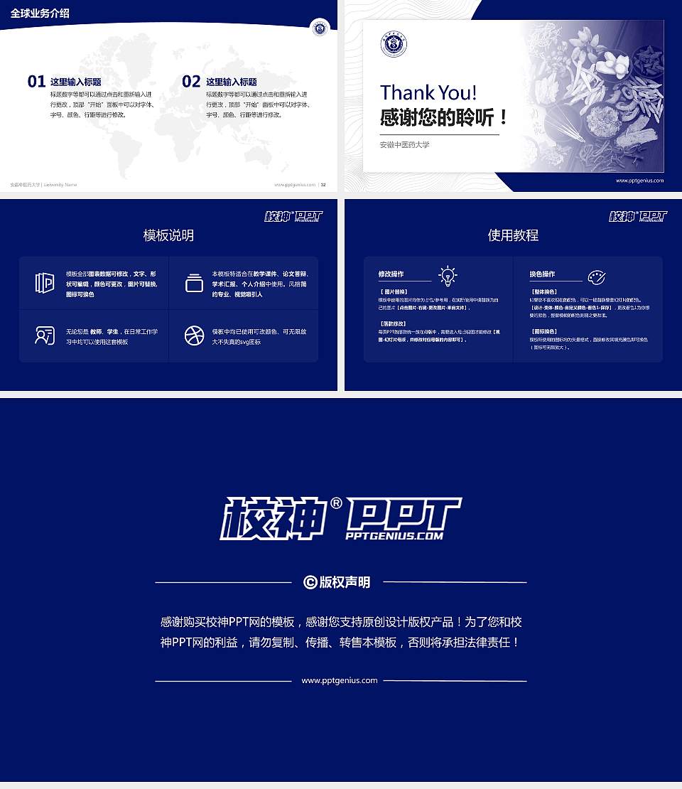 安徽中医药大学学术汇报/学术交流研讨会通用PPT模板下载16:9格式幻灯片预览图5